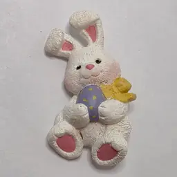#01 Vintage Hallmark Easter Bunny Figurine Brooch Lapel Pin