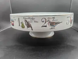 12 Days of Christmas Pedestal Cake Stand Porcelain Gold Trim Better Homes