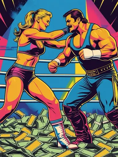 Wrestling action figures show W cohost LNZ collectibles