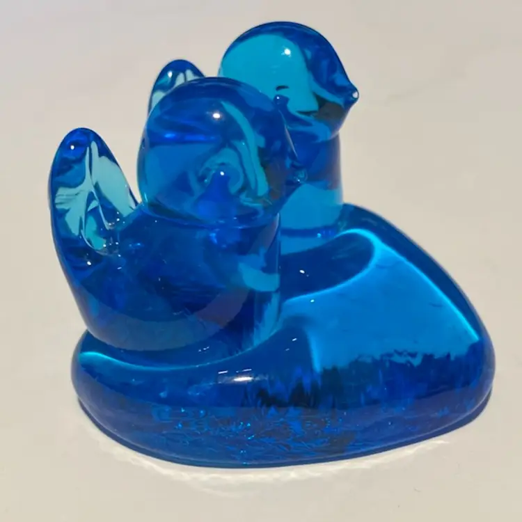 2000 Signed Leo Ward Double Bluebirds Of Happiness On Heart