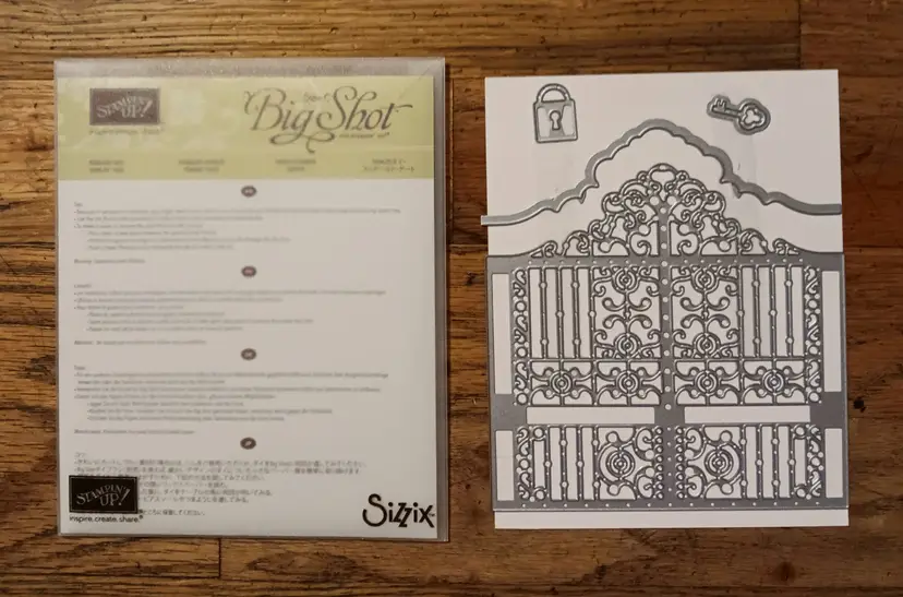 Stampin' Up! DETAILED GATE Thinlits Dies + Lock Key Gothic Valentine's Halloween