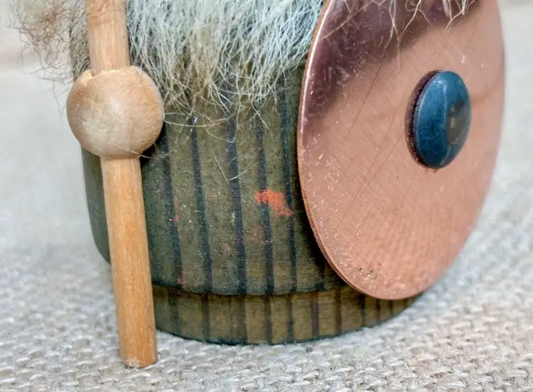 Vintage Bostrom Teak Wood Viking Guard Figurine Scandinavian Nordic Folk Art