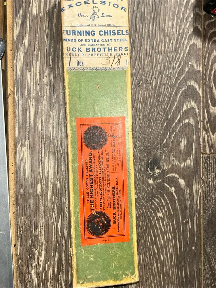 Vintage Box And Turning Chisels Buck Brothers Excelsior