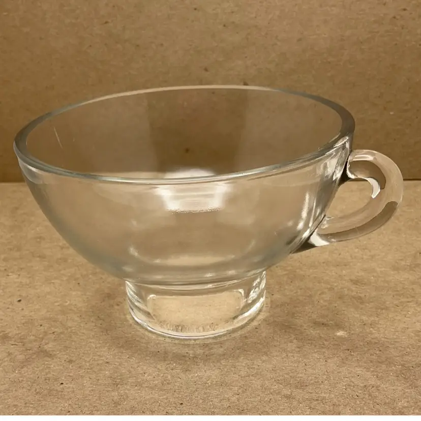 POW1 VTG Thick Clear Glass Canning Funnel with a Finger Loop Handle