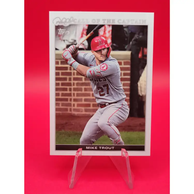 Mike Trout 2022 Topps Derek Jeter Call Of The Captain Base Los Angeles Angels
