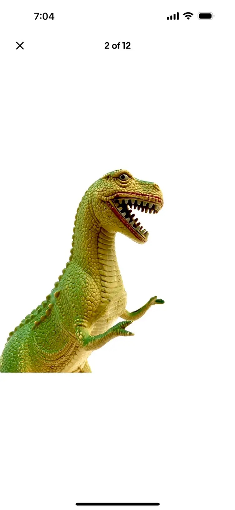 Vintage 1980s Imperial Toys Tyrannosaurus Rex T-Rex Dinosaur Figurine Toy 10.5”