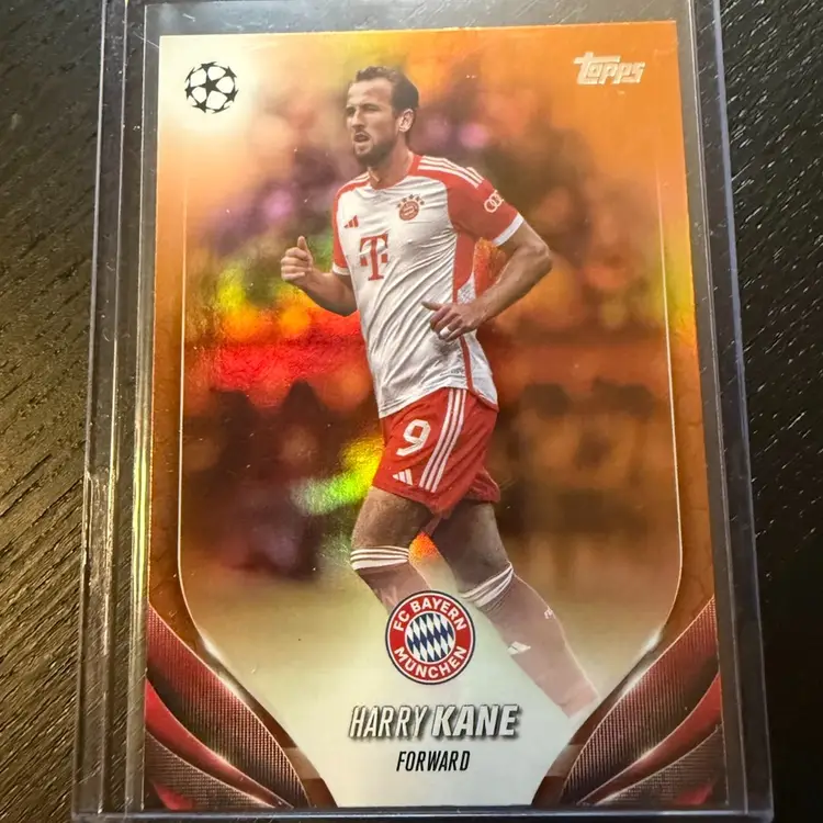 Harry Kane 2023-2024 Topps UEFA Champions League Orange Foil 12/25 FC Bayern Munchen