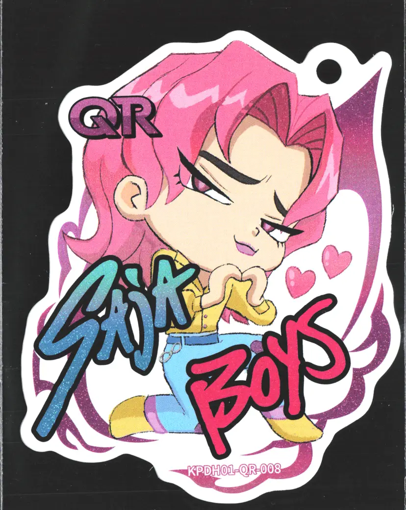 Romance Chibi QR Charm Keychain Kayou KPop Demon Hunters Trading Card QR-008