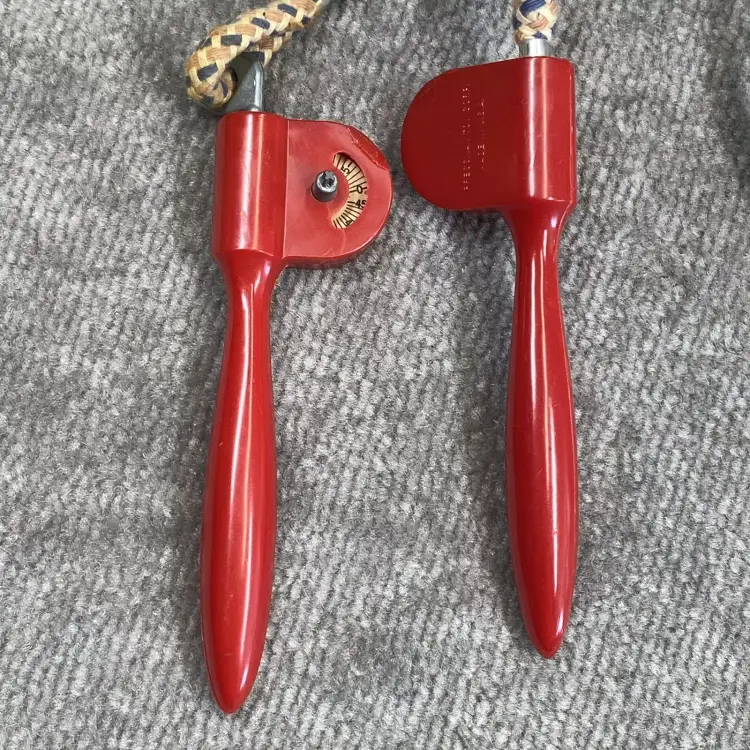 Vintage Pressman Toy Jump Rope With Counter Red Plastic Handles Toy