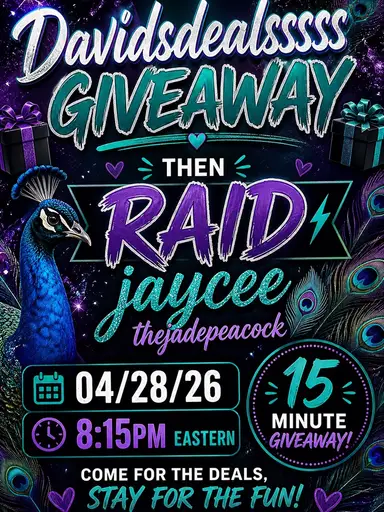 Live Giveaway Then Raid Jaycee The Jade Peacock 