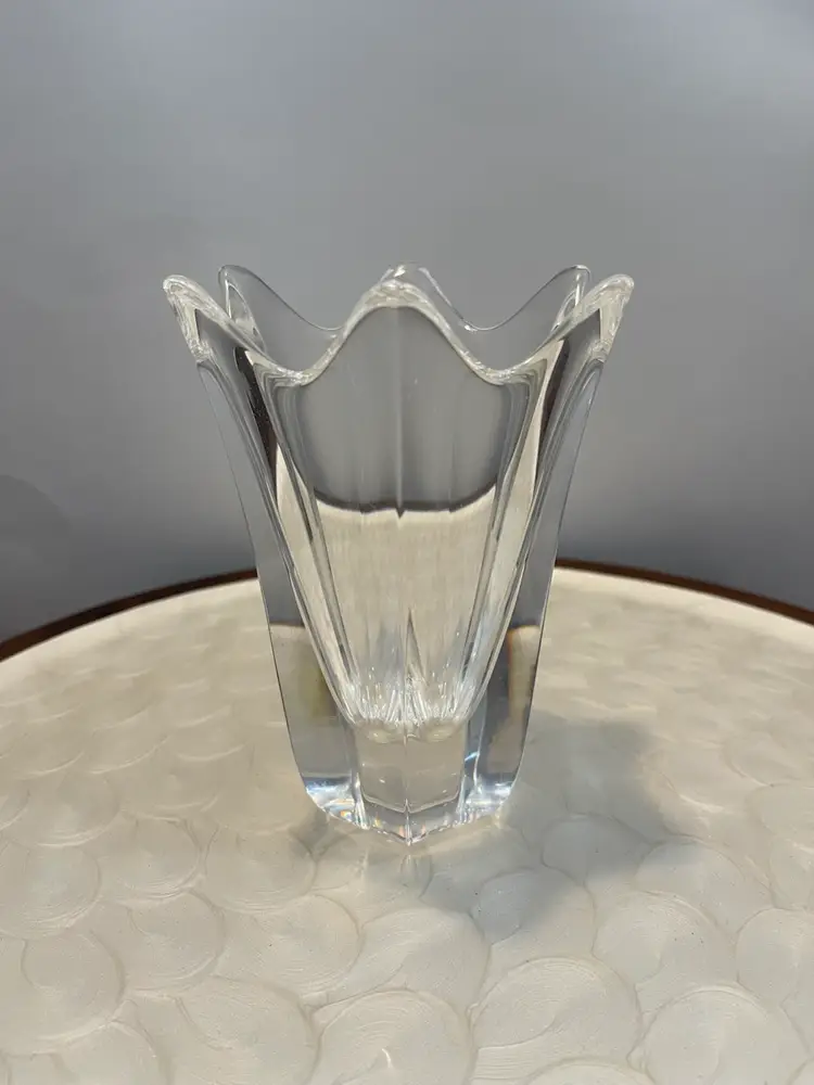 Orrefors Sweden Clear Crystal Vase
