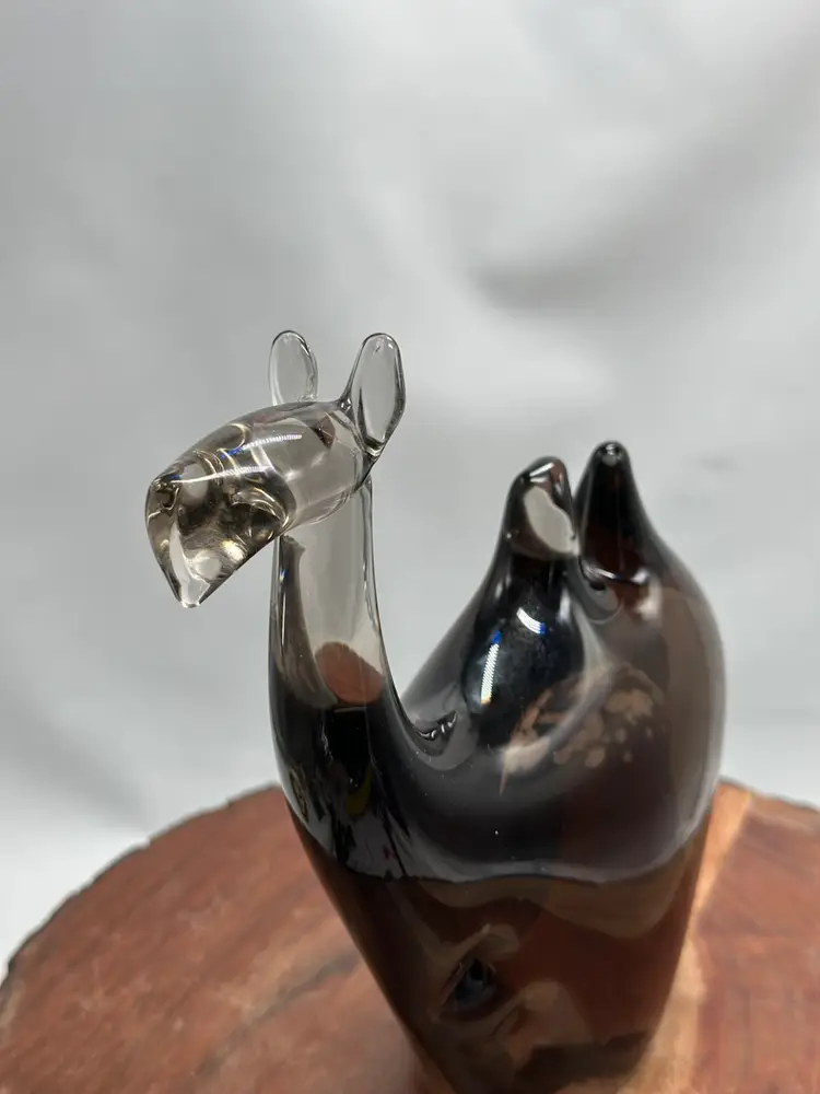 Art Glass Camel Figurine Paperweight Sommerso Design