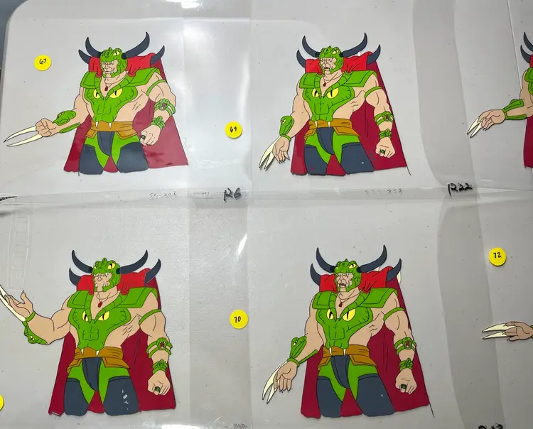 CONAN THE ADVENTURER Production CELS 12.5x10.5" Cel SC-30b Lot Of 9 Wrath-Amon