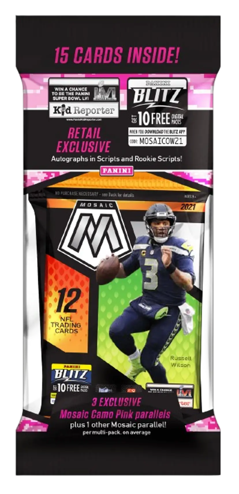 2021 Panini Mosaic Football Cello Pack