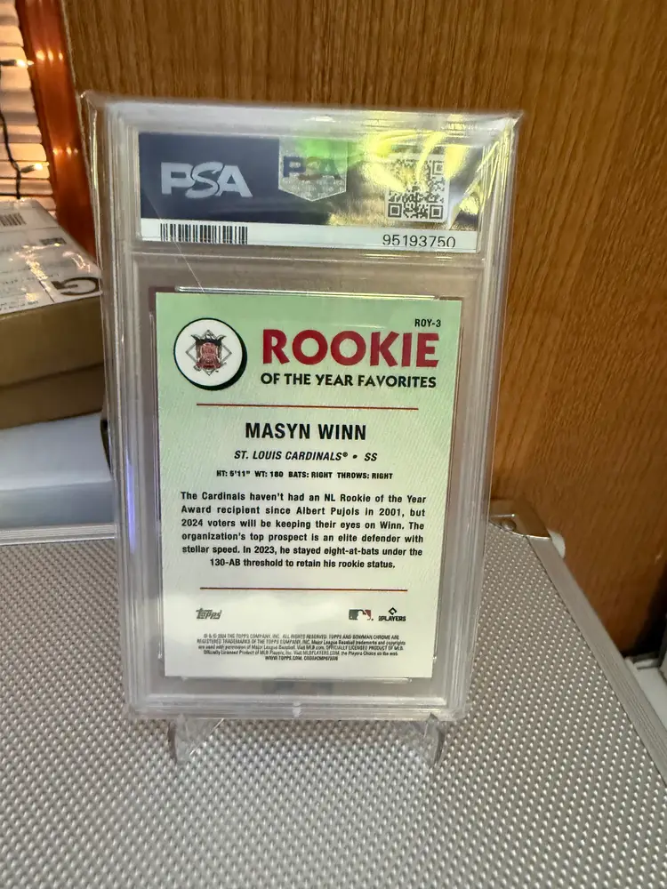 Masyn Wynn 2024 Bowman Mega Box Chrome Roy-Favorites PSA 10