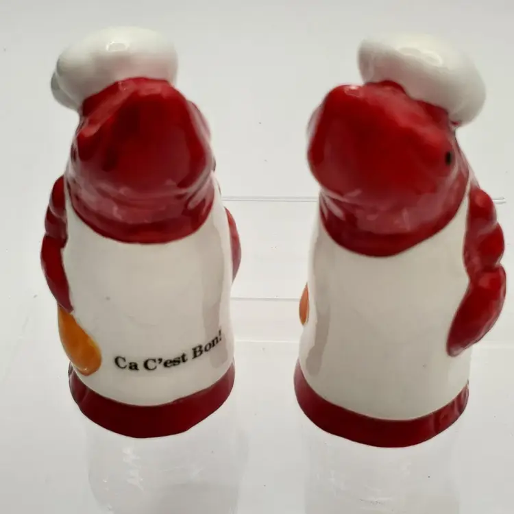 Ceramic Crawfish Salt & Pepper Shakers "Ca C'est Bon"