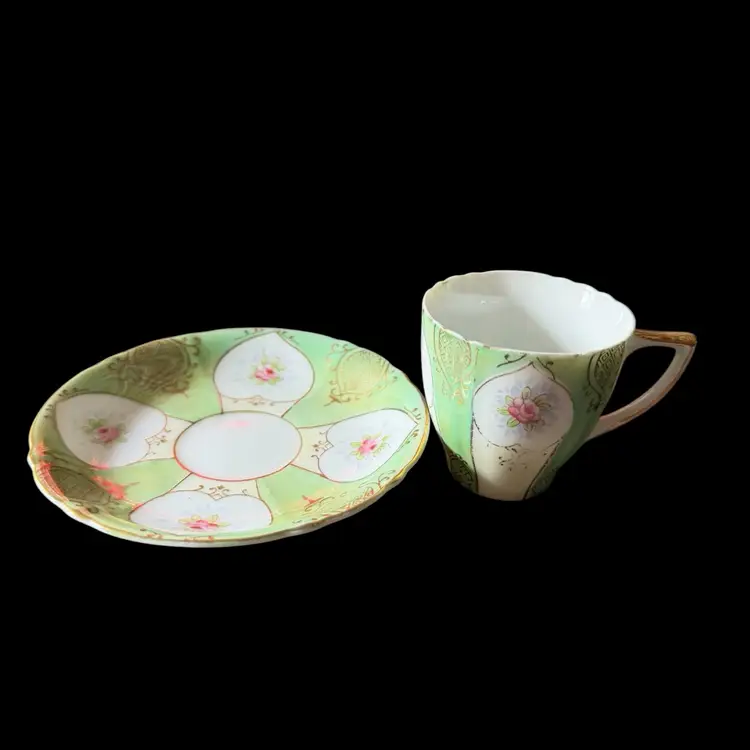 Occupied Japan Demi Cup And Saucer