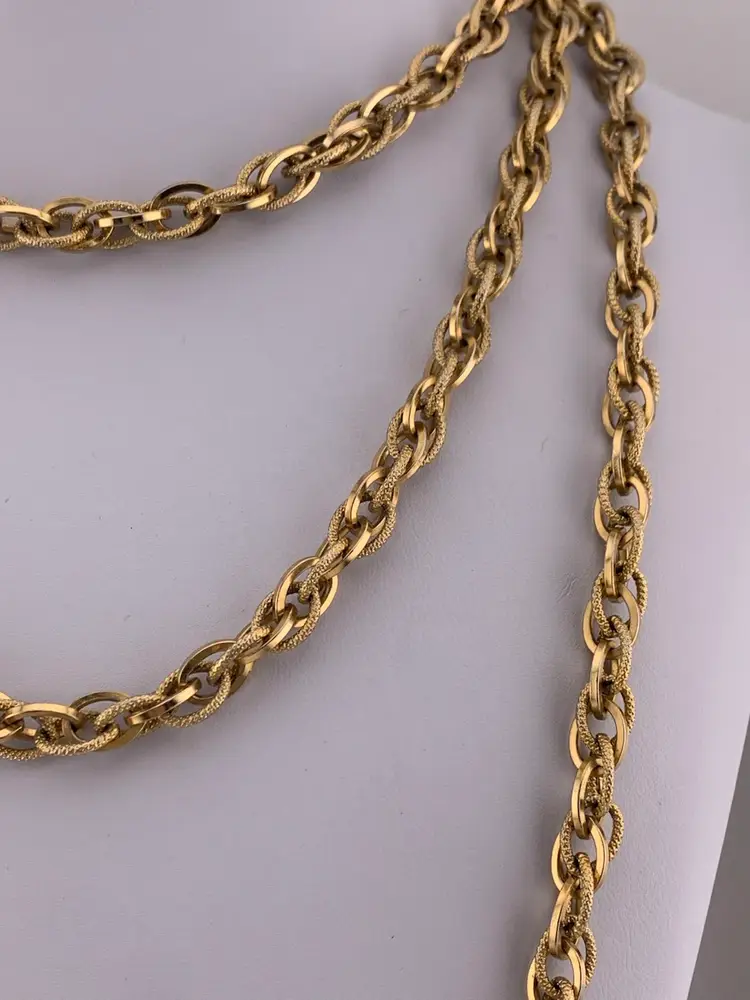 CHUNKY Vintage Napier Fancy Chain 62 Inches Long