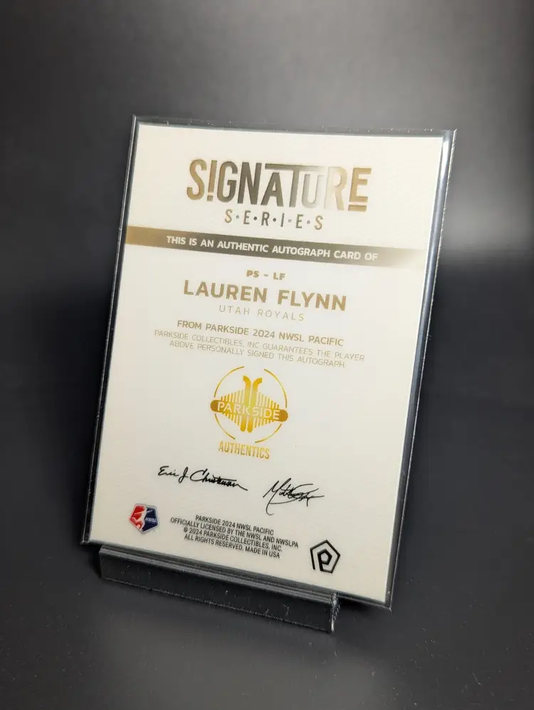 2024 Parkside Pacific NWSL Lauren Flynn Signature Series Auto Utah Royals