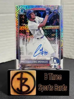 EMIL MORALES 2025 Bowman Chrome Mega Mojo Auto Los Angeles Dodgers A1321