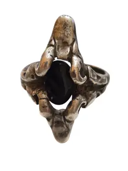 Vintage Rare Brutalist Heavy Sterling Huge Ring (A9037)