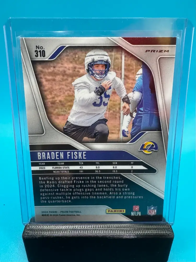Braden Fiske Prizm Neon Green Pulsar RC Los Angeles Rams