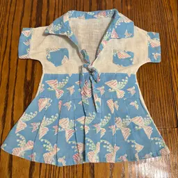 Vtg Muslin/Feedsack Child’s Dress Pleats