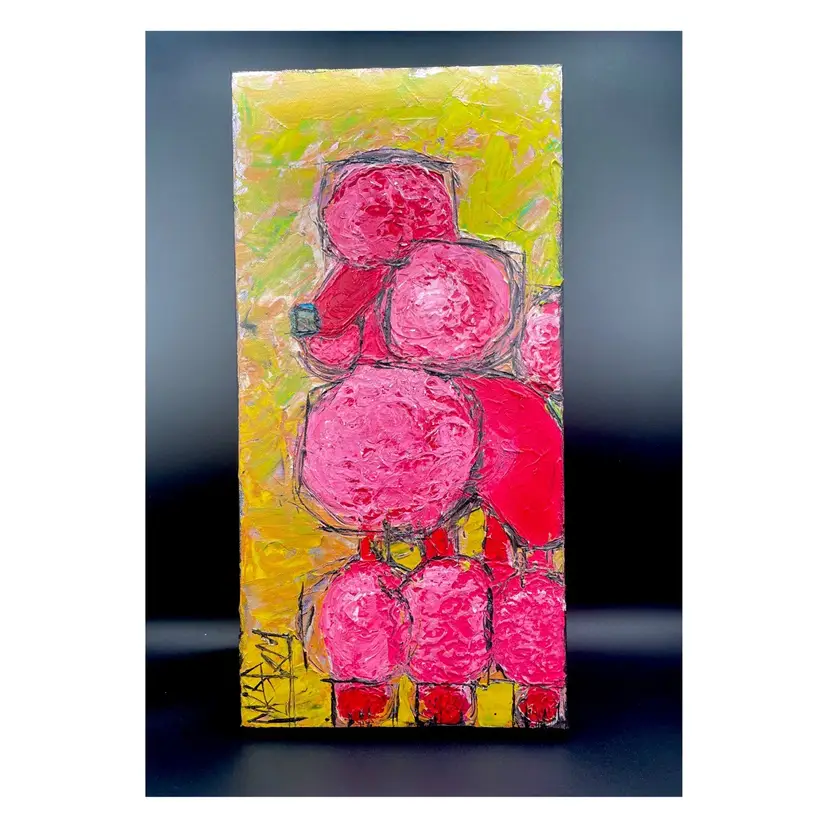 Pink Poodle
New Original Painting On
10”x20 Canvas
Poodle Art
