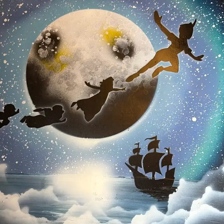 Peter Pan Spray Paint Art