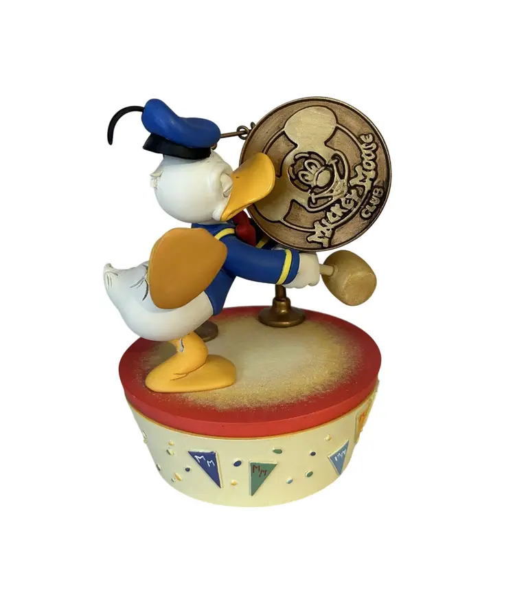 Vtg Disney Mickey Mouse Club Donald Duck with Gong Figure LE 0383-2500 VGC