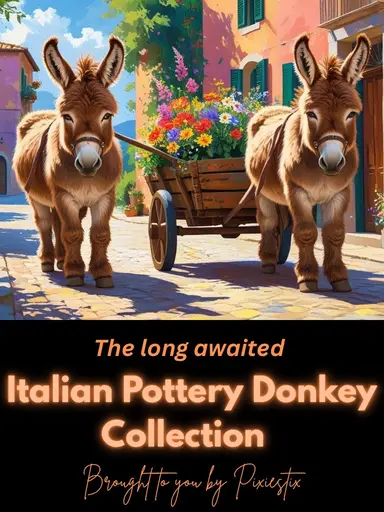 Pick And Name Your Italian Pottery Donkey Friend!