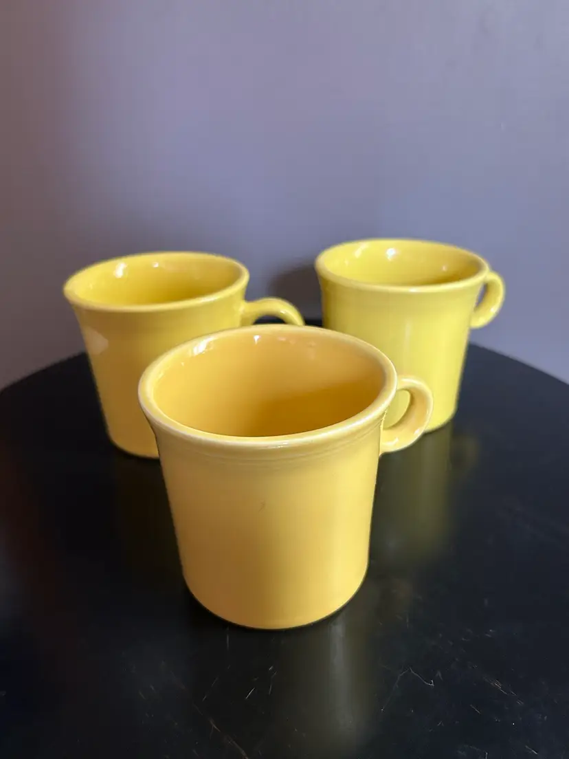 Fiesta Sunflower Yellow Homer Laughlin Coffee Mugs HLC USA Retired Replacement