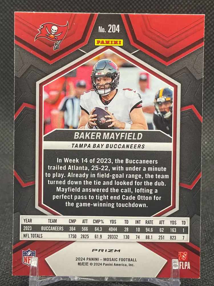 2024 Panini Mosaic - Baker Mayfield #204 Mosaic No Huddle Silver