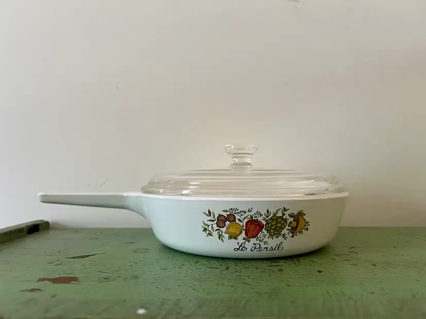 Vintage Corning Ware Le Persil (The Spice of Life) 6.5" Saucepan #P-83-B with Lid