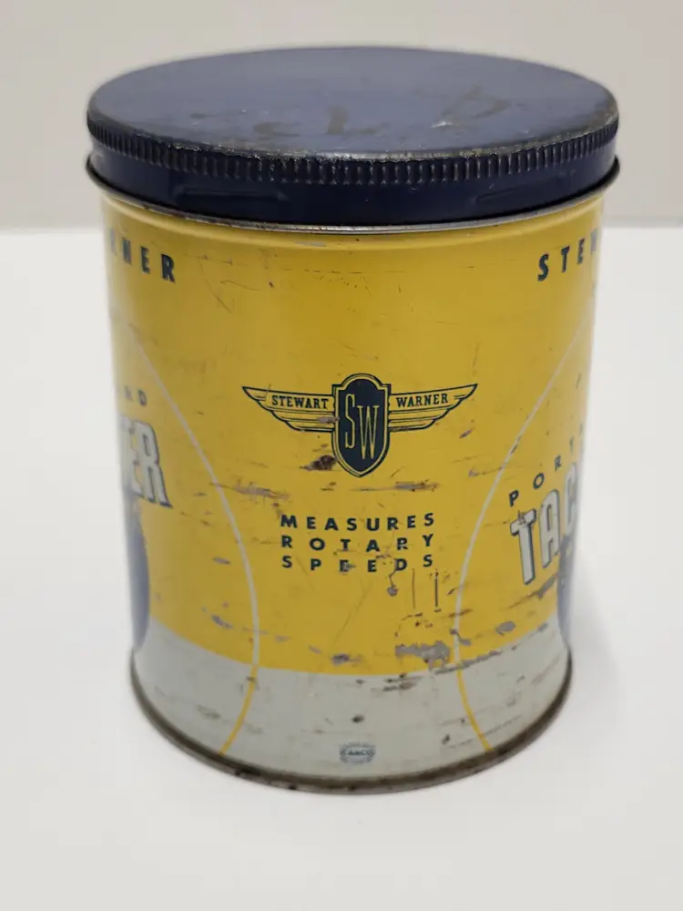 Tachometer Stewart Warner Portable Hand Tachometer Model 757-W w original can