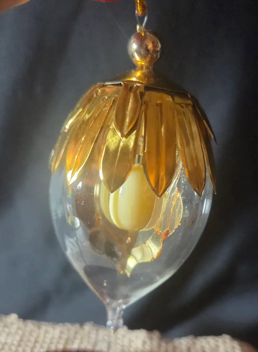 RESL LENZ West Germany Glass & Foil Ornament