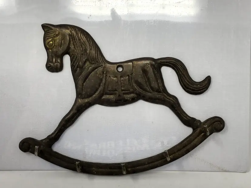 Brass Rocking Horse Key Hook