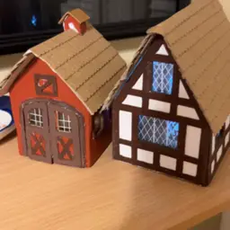 Vintage Handmade Wooden Barn Made For Model Trains 5” x 5”