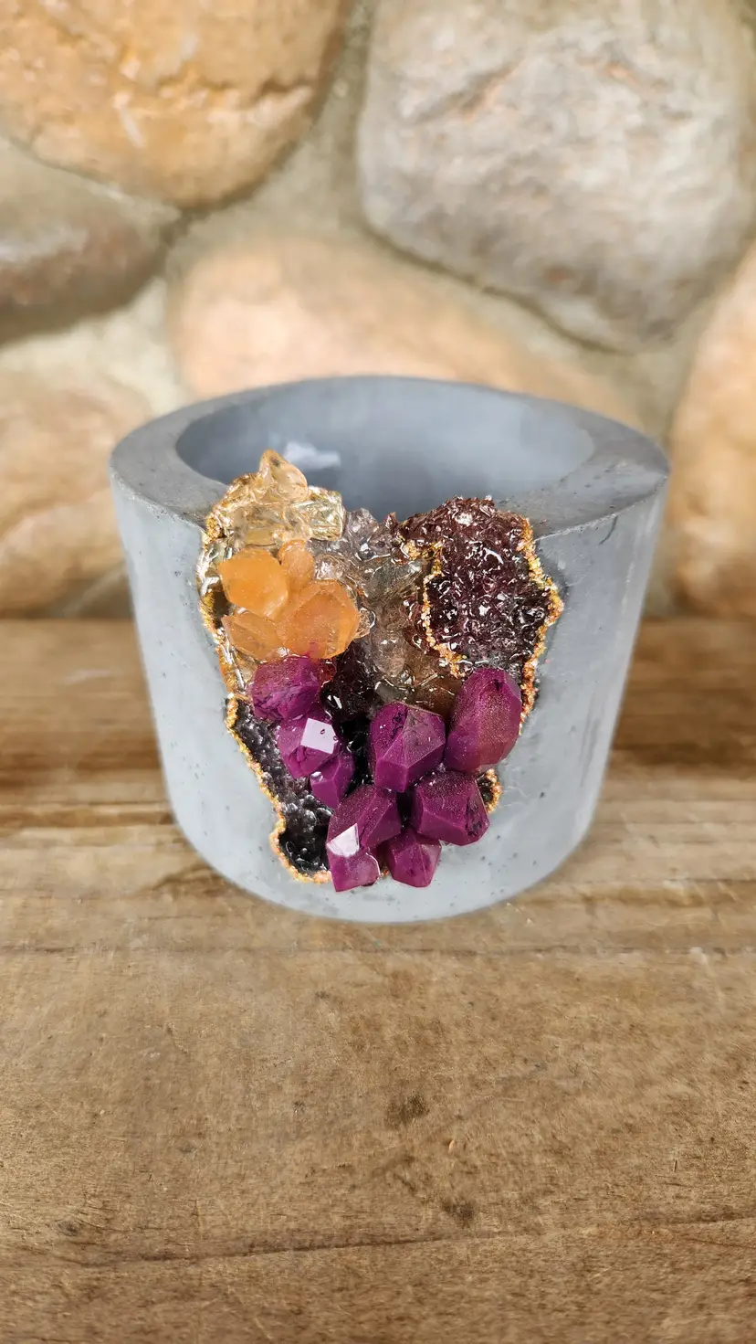 Geode Pot - PURPLE/PINK - SM straight edge