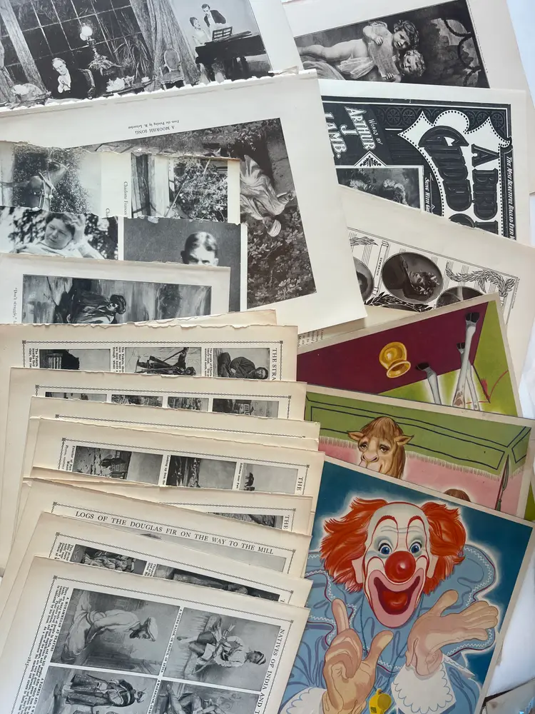 100 Antique Book Page Prints. 1800s-1900s Ephemera. Lithographs, Engravings, Graphics, Crafting, Scrapbooking, Bulk #7