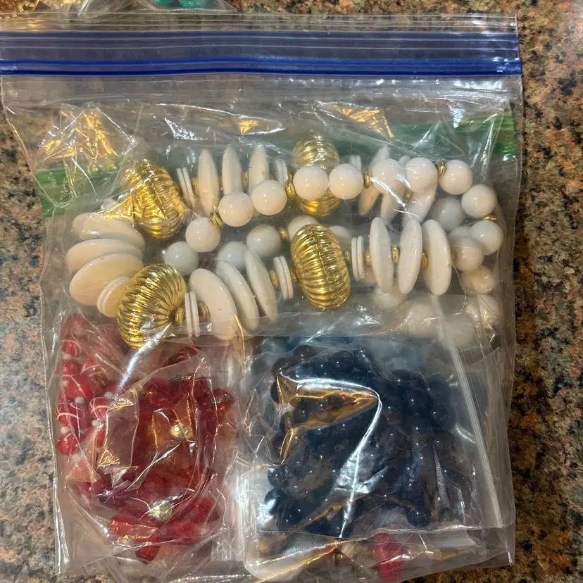 Red & White & Blue Jewelry Lot