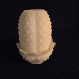 Vintage Fenton Satin Custard Glass Hobnail Fairy Lamp