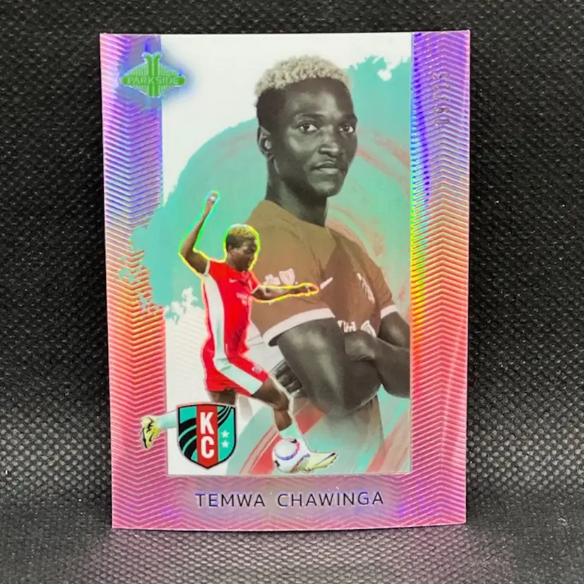 Temwa Chawinga 2024 Parkside Pacific NWSL Pink /25 KC Current Soccer Card