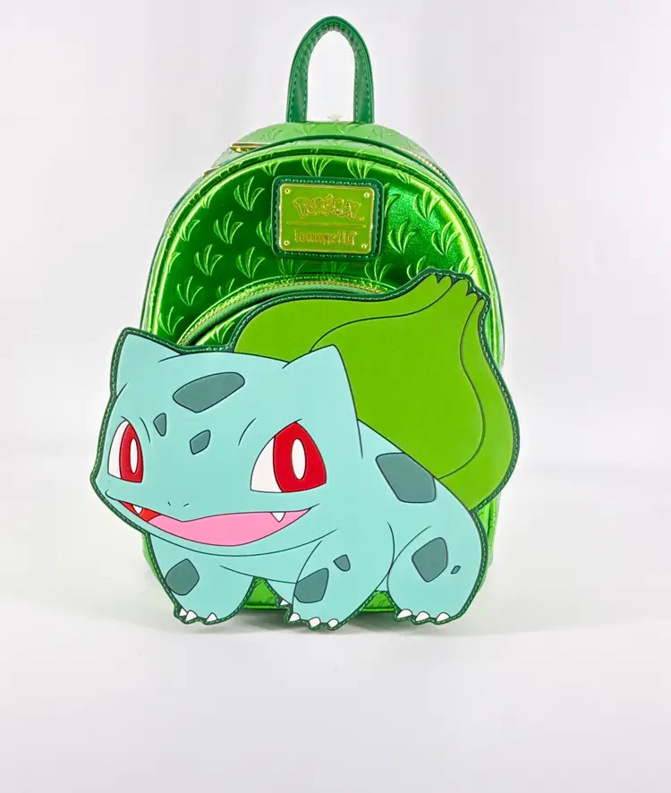 NWT Pokemon Loungefly Nintendo Bulbasaur Metallic Green Backpack