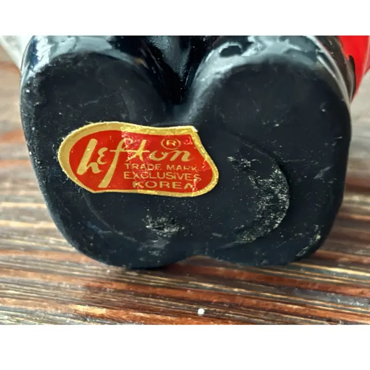 Lefton Vintage MC 1950’s-60’s Santa Ornament 3”