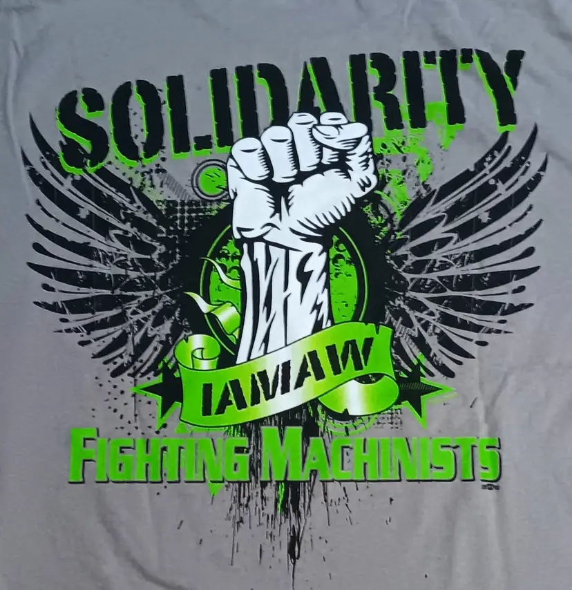 vintage Machinist and Aerospace Workers t-shirt Solidarity Boeing Seattle USA made