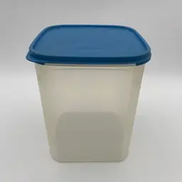 Tupperware Modular Mate #4 Clear Frosted w/ Blue Lid 23-Cup Canister