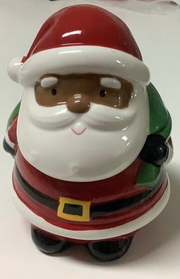Adorable Ceramic Santa Treat Jar