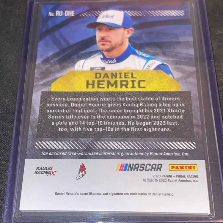 Daniel Hemric 2023 Panini Prime Racing Race Used Tires 17/25