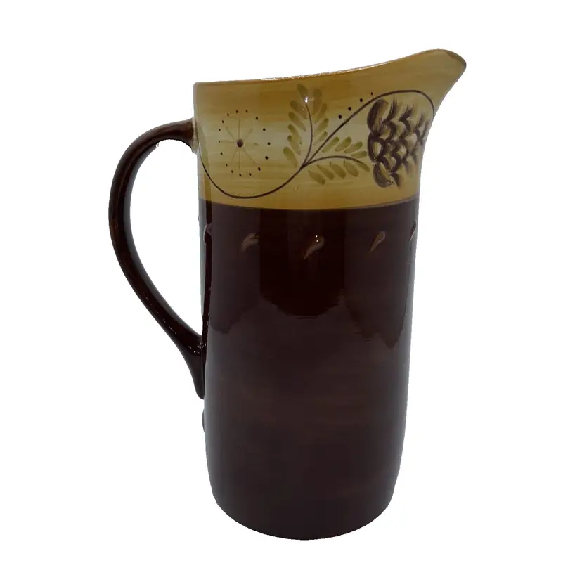 DEMDACO 'Mountain Vista' 10" Pitcher Excellent Cabin Decor Pinecone